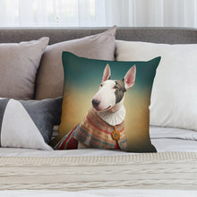 Load image into Gallery viewer, Elizabethan Whimsy Bull Terrier Plush Pillow Case-Bull Terrier, Dog Dad Gifts, Dog Mom Gifts, Home Decor, Pillows-3