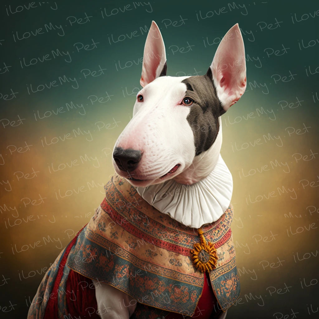 Elizabethan Whimsy Bull Terrier Wall Art Poster-Art-Bull Terrier, Dog Art, Home Decor, Poster-1