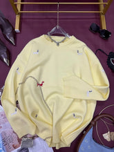 Load image into Gallery viewer, Embroidered Dachshund Pullover Sweater for Women-4