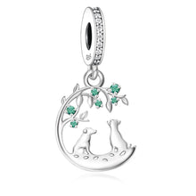 Load image into Gallery viewer, Emerald Moonlight Labradors Silver Charm Pendant-Dog Themed Jewellery-Jewellery, Labrador, Pendant-2