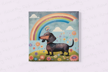 Load image into Gallery viewer, Enchanted Dreamscape Dachshund Wall Art Poster-Art-Dachshund, Dog Art, Home Decor, Poster-Framed Light Canvas-Small - 8x8&quot;-2