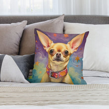 Load image into Gallery viewer, Enchanted Evening Chihuahua Plush pillow case-Cushion Cover-Chihuahua, Dog Dad Gifts, Dog Mom Gifts, Home Decor, Pillows-2