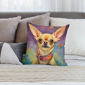 Enchanted Evening Chihuahua Plush pillow case-Cushion Cover-Chihuahua, Dog Dad Gifts, Dog Mom Gifts, Home Decor, Pillows-2