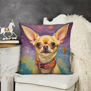 Enchanted Evening Chihuahua Plush pillow case-Cushion Cover-Chihuahua, Dog Dad Gifts, Dog Mom Gifts, Home Decor, Pillows-3