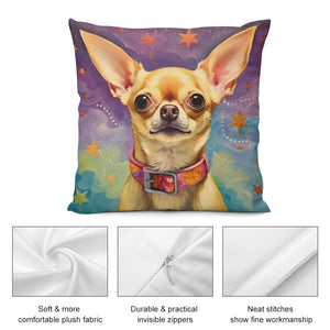 Enchanted Evening Chihuahua Plush pillow case-Cushion Cover-Chihuahua, Dog Dad Gifts, Dog Mom Gifts, Home Decor, Pillows-5