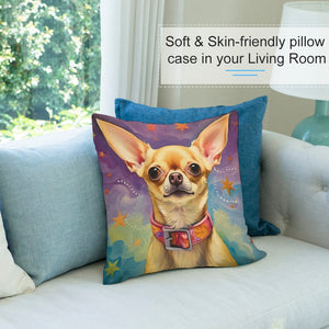 Enchanted Evening Chihuahua Plush pillow case-Cushion Cover-Chihuahua, Dog Dad Gifts, Dog Mom Gifts, Home Decor, Pillows-7