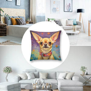 Enchanted Evening Chihuahua Plush pillow case-Cushion Cover-Chihuahua, Dog Dad Gifts, Dog Mom Gifts, Home Decor, Pillows-8