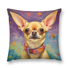Load image into Gallery viewer, Enchanted Evening Chihuahua Plush pillow case-Cushion Cover-Chihuahua, Dog Dad Gifts, Dog Mom Gifts, Home Decor, Pillows-12 &quot;×12 &quot;-1