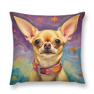 Enchanted Evening Chihuahua Plush pillow case-Cushion Cover-Chihuahua, Dog Dad Gifts, Dog Mom Gifts, Home Decor, Pillows-12 