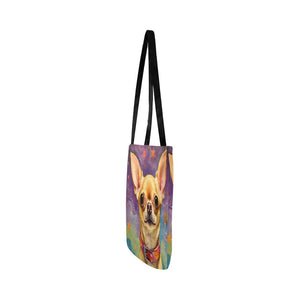 Enchanted Evening Chihuahua Shopping Tote Bag-Accessories-Accessories, Bags, Chihuahua, Dog Dad Gifts, Dog Mom Gifts-White-ONESIZE-4