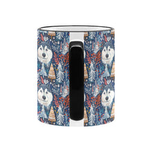 Load image into Gallery viewer, Enchanted Forest Husky Christmas Coffee Mug-6