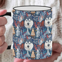 Load image into Gallery viewer, Enchanted Forest Husky Christmas Coffee Mug-White6-ONE SIZE-1
