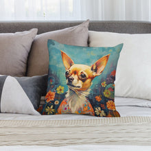 Load image into Gallery viewer, Enchanted Garden Chihuahua Plush Pillow Case-Cushion Cover-Chihuahua, Dog Dad Gifts, Dog Mom Gifts, Home Decor, Pillows-2