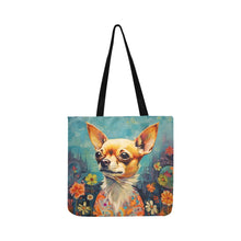 Load image into Gallery viewer, Enchanted Garden Chihuahua Special Lightweight Shopping Tote Bag-Accessories-Accessories, Bags, Chihuahua, Dog Dad Gifts, Dog Mom Gifts-White-ONESIZE-2