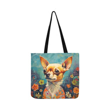 Load image into Gallery viewer, Enchanted Garden Chihuahua Special Lightweight Shopping Tote Bag-Accessories-Accessories, Bags, Chihuahua, Dog Dad Gifts, Dog Mom Gifts-White-ONESIZE-1