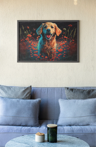 Enchanted Garden Golden Retriever Wall Art Poster-Art-Dog Art, Golden Retriever, Home Decor, Poster-5
