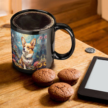Load image into Gallery viewer, Enchanted Garden Stroll Corgi Coffee Mug-ONE SIZE-Black-1