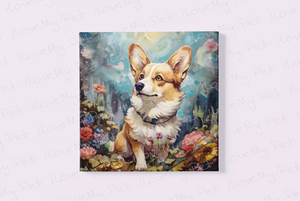 Enchanted Garden Stroll Corgi Framed Wall Art Poster-Art-Corgi, Dog Art, Home Decor, Poster-4