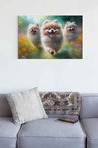 Enchanted Meadow Pomeranians Wall Art Poster-Art-Dog Art, Home Decor, Pomeranian, Poster-4