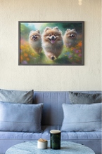 Load image into Gallery viewer, Enchanted Meadow Pomeranians Wall Art Poster-Art-Dog Art, Home Decor, Pomeranian, Poster-6