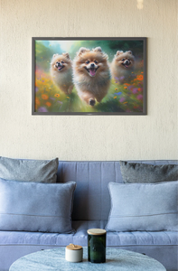 Enchanted Meadow Pomeranians Wall Art Poster-Art-Dog Art, Home Decor, Pomeranian, Poster-6