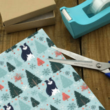 Load image into Gallery viewer, Enchanted Woods Border Collie Christmas Gift Wrapping Paper - 2 Rolls-Christmas Ornament-Border Collie,Christmas,Wrapping Paper-4