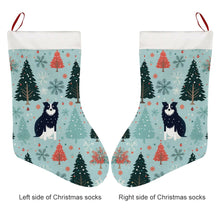 Load image into Gallery viewer, Enchanted Woods Border Collie Christmas Stocking-Christmas Ornament-Border Collie, Christmas, Home Decor-26X42CM-White1-3