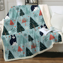 Load image into Gallery viewer, Enchanted Woods Border Collie Soft Warm Christmas Blanket-Blanket-Blankets, Border Collie, Christmas, Dog Dad Gifts, Dog Mom Gifts, Home Decor-12