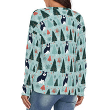 Load image into Gallery viewer, Enchanted Woods Border Collie Women&#39;s V-Neck Christmas Sweater-Apparel-Apparel,Border Collie,Christmas,Dog Mom Gifts,Sweater,Sweatshirt-4