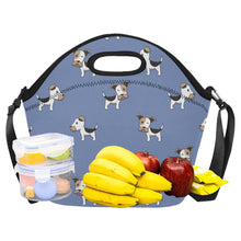 Load image into Gallery viewer, Energetic Winking Fox Terrier Neoprene Lunch Bag-Accessories-Accessories,Bags,Lunch Bags,Wire Fox Terrier-1