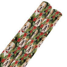 Load image into Gallery viewer, English Bulldog Berry Christmas Garland Gift Wrapping Paper - 2 Rolls-Christmas Ornament-Christmas,English Bulldog,Wrapping Paper-English Bulldog-ONE SIZE-5