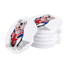 Load image into Gallery viewer, English Bulldog Love Ceramic Car Coasters-Car Accessories-Car Accessories, Coaster, Dogs, English Bulldog, Home Decor-2