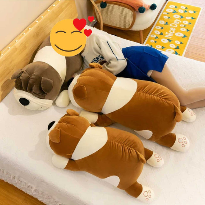 English Bulldog Love Huggable Stuffed Animal Plush Toys-Soft Toy-Dogs, English Bulldog, Home Decor, Stuffed Animal-4