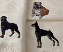 Load image into Gallery viewer, English Bulldog Love Large Embroidered Cotton Towel-Home Decor-Bathroom Decor,Dog Mom Gifts,English Bulldog,Home Decor,Towel-5
