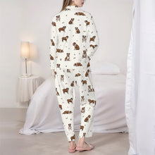 Load image into Gallery viewer, English Bulldog Pajamas for Women - XL Available - Yes I Love Brindle and White English Bulldog-Pajamas-Apparel,Dog Mom Gifts,English Bulldog,Pajamas-4