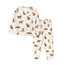Load image into Gallery viewer, English Bulldog Pajamas for Women - XL Available - Yes I Love Red and White English Bulldog-Pajamas-Apparel,Dog Mom Gifts,English Bulldog,Pajamas-11