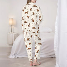 Load image into Gallery viewer, English Bulldog Pajamas for Women - XL Available - Yes I Love Red and White English Bulldog-Pajamas-Apparel,Dog Mom Gifts,English Bulldog,Pajamas-4