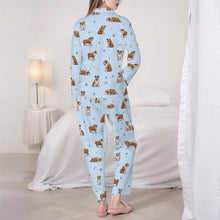 Load image into Gallery viewer, English Bulldog Pajamas for Women - XL Available - Yes I Love Red and White English Bulldog-Pajamas-Apparel,Dog Mom Gifts,English Bulldog,Pajamas-6