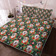 Load image into Gallery viewer, English Bulldog Santa&#39;s Helper Christmas Quilt Blanket Bedding Set-Bedding-Bedding, Blankets, Christmas, English Bulldog, Home Decor-3