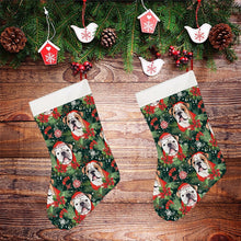 Load image into Gallery viewer, English Bulldog Santa&#39;s Helper Christmas Stocking-Christmas Ornament-Christmas, English Bulldog, Home Decor-26X42CM-White-3