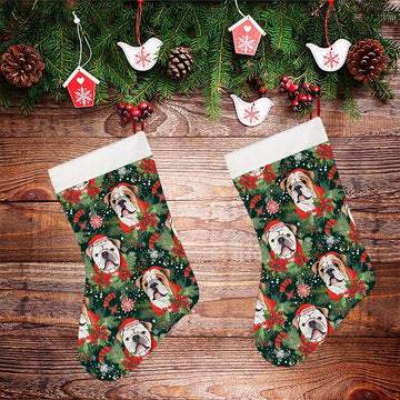 English Bulldog Santas Helper Christmas Stocking 3 360x
