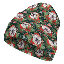 Load image into Gallery viewer, English Bulldog Santa&#39;s Helper Warm Christmas Beanie-Accessories-Accessories, Christmas, Dog Mom Gifts, English Bulldog, Hats-ONE SIZE-3