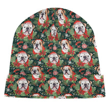 Load image into Gallery viewer, English Bulldog Santa&#39;s Helper Warm Christmas Beanie-Accessories-Accessories, Christmas, Dog Mom Gifts, English Bulldog, Hats-ONE SIZE-5