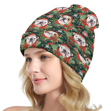 Load image into Gallery viewer, English Bulldog Santa&#39;s Helper Warm Christmas Beanie-Accessories-Accessories, Christmas, Dog Mom Gifts, English Bulldog, Hats-ONE SIZE-1