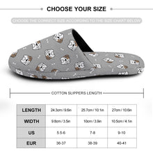 Load image into Gallery viewer, English Bulldog Slippers for Women - Adorable Bulldog Charm - Flannel-Accessories,Dog Mom Gifts,English Bulldog,Slippers-36-37_（5.5-6）-DarkGray-32