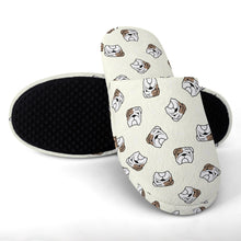 Load image into Gallery viewer, English Bulldog Slippers for Women - Adorable Bulldog Charm - Flannel-Accessories,Dog Mom Gifts,English Bulldog,Slippers-24