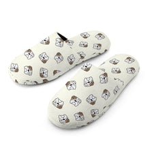 Load image into Gallery viewer, English Bulldog Slippers for Women - Adorable Bulldog Charm - Flannel-Accessories,Dog Mom Gifts,English Bulldog,Slippers-22
