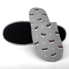 Load image into Gallery viewer, English Bulldog Slippers for Women - Coolest English Bulldog Love - Flannel-29