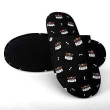 Load image into Gallery viewer, English Bulldog Slippers for Women - Coolest English Bulldog Love - Flannel-35