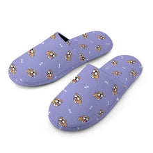 Load image into Gallery viewer, English Bulldog Slippers for Women - Happy Happy English Bulldog Love - Flannel-21